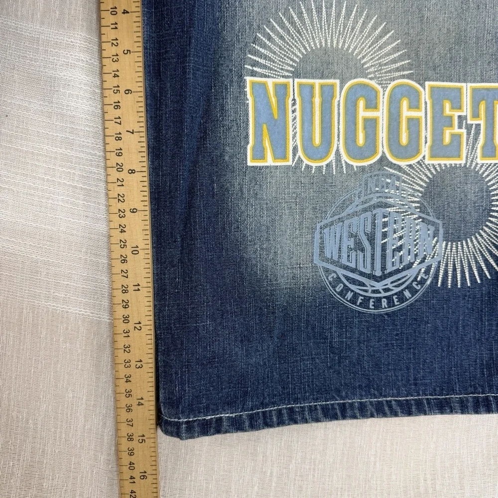 Vintage UNK Denim NBA Men's Shorts Denver Nuggets Carmelo Anthony #15 Baggy Y2K